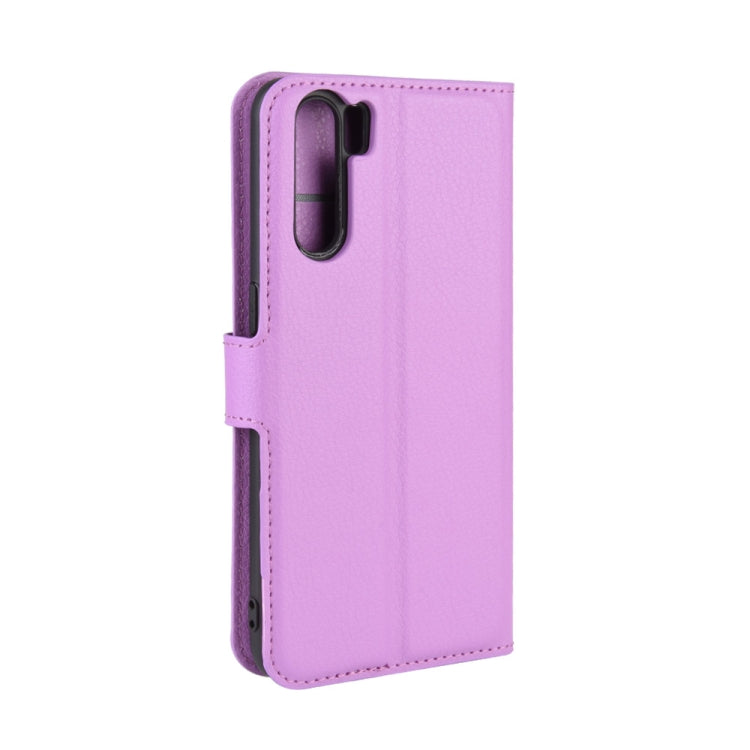 For OPPO A91 Litchi Texture Horizontal Flip PU Leather Case with Holder & Card Slots & Wallet
