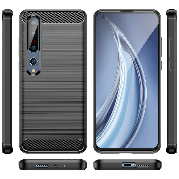 For Xiaomi Mi 10 / 10 Pro Brushed Texture Carbon Fiber TPU Case