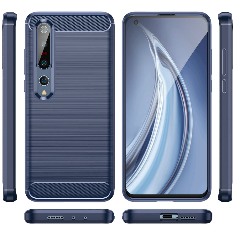 For Xiaomi Mi 10 / 10 Pro Brushed Texture Carbon Fiber TPU Case