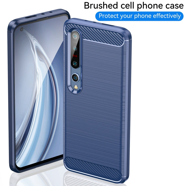 For Xiaomi Mi 10 / 10 Pro Brushed Texture Carbon Fiber TPU Case