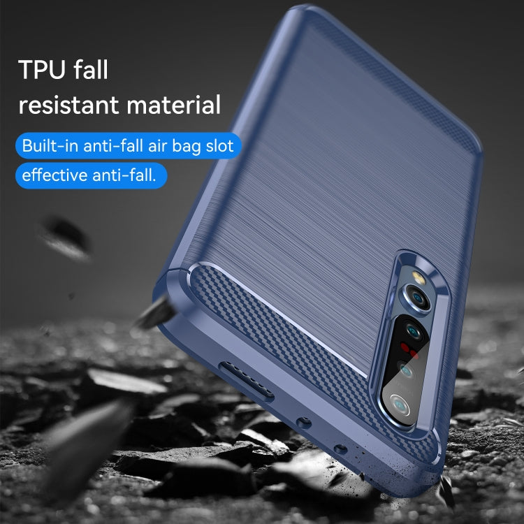 For Xiaomi Mi 10 / 10 Pro Brushed Texture Carbon Fiber TPU Case