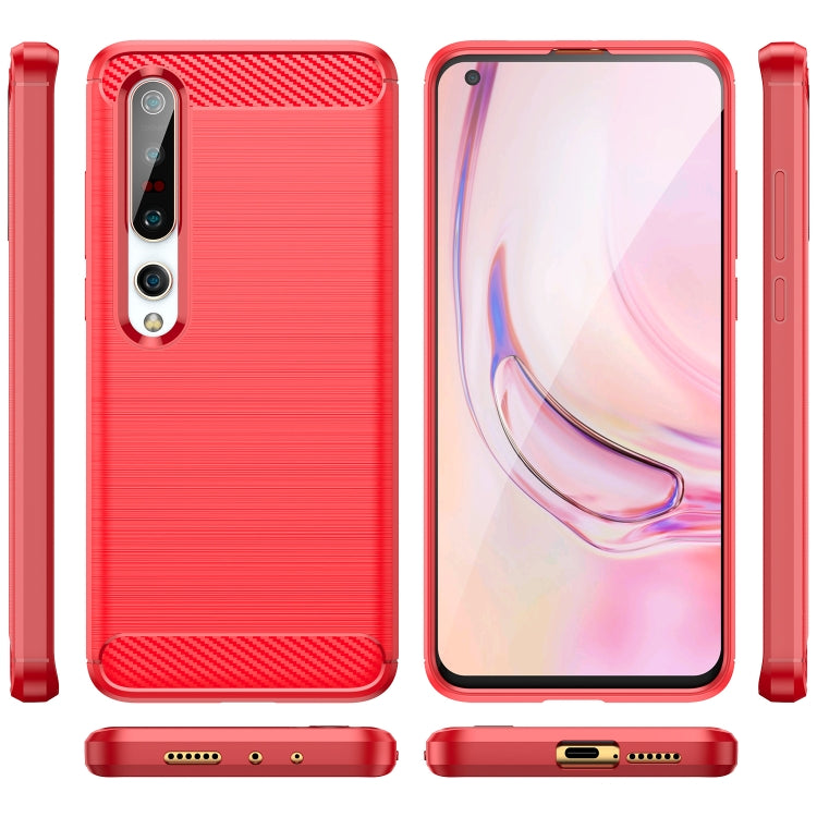 For Xiaomi Mi 10 / 10 Pro Brushed Texture Carbon Fiber TPU Case