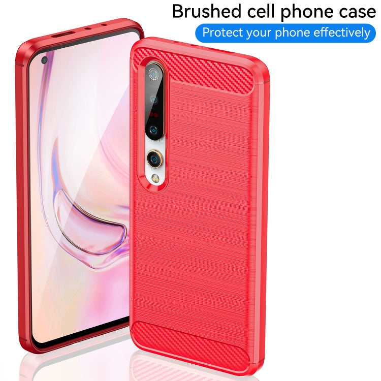 For Xiaomi Mi 10 / 10 Pro Brushed Texture Carbon Fiber TPU Case