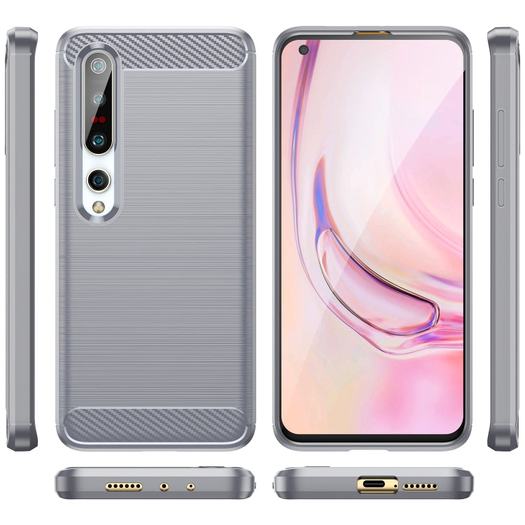 For Xiaomi Mi 10 / 10 Pro Brushed Texture Carbon Fiber TPU Case