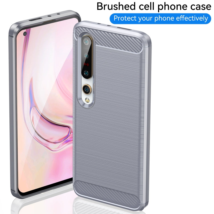 For Xiaomi Mi 10 / 10 Pro Brushed Texture Carbon Fiber TPU Case