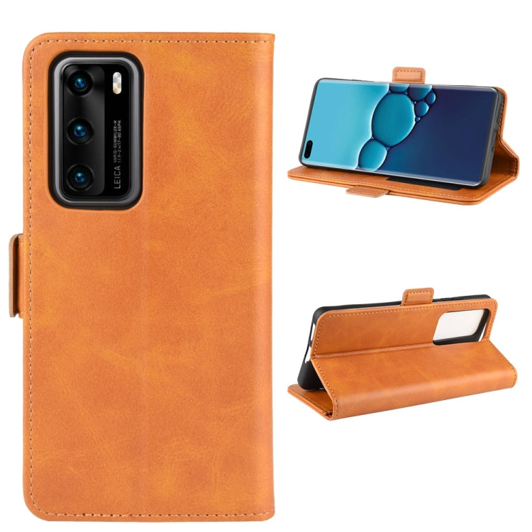 For Huawei P40 Dual-side Magnetic Buckle Horizontal Flip PU Leather Case with Holder & Card Slots & Wallet