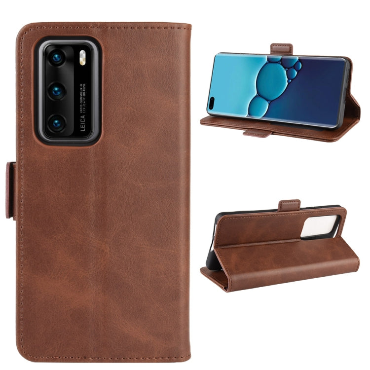 For Huawei P40 Dual-side Magnetic Buckle Horizontal Flip PU Leather Case with Holder & Card Slots & Wallet
