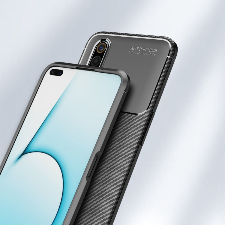 For OPPO Realme X50 Carbon Fiber Texture Shockproof TPU Case(Black)