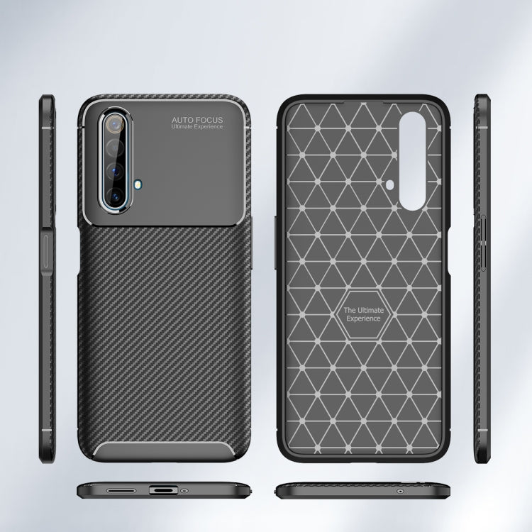 For OPPO Realme X50 Carbon Fiber Texture Shockproof TPU Case(Black)