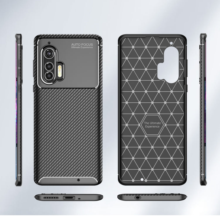 For Motorola Edge Carbon Fiber Texture Shockproof TPU Case