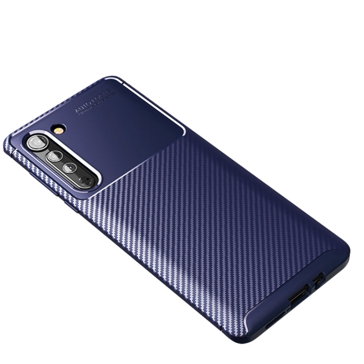 For Motorola Edge Carbon Fiber Texture Shockproof TPU Case