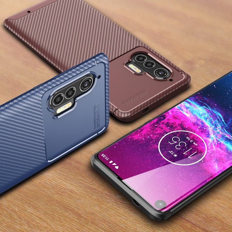 For Motorola Edge Carbon Fiber Texture Shockproof TPU Case