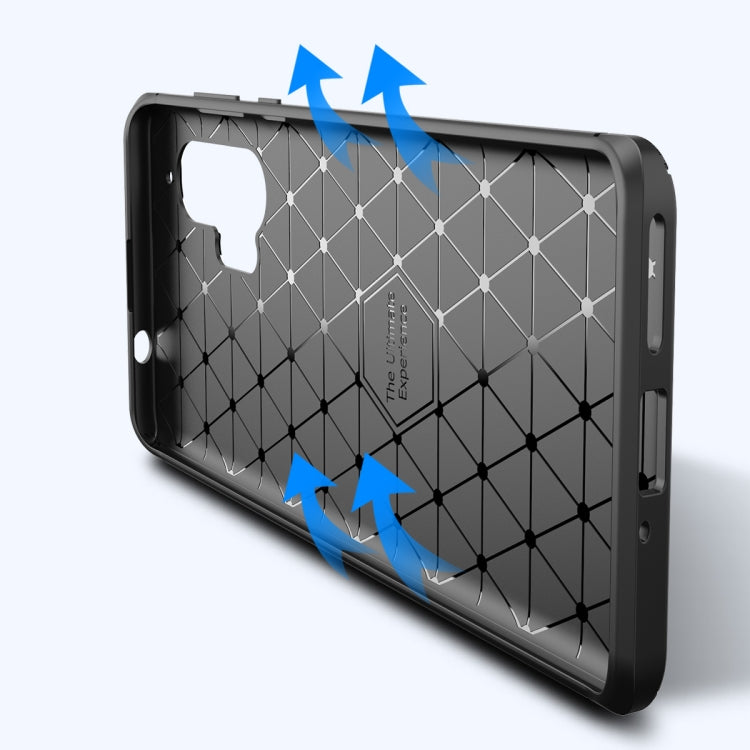 For Motorola Edge Plus Carbon Fiber Texture Shockproof TPU Case(Black)