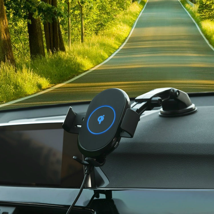 C15 Car Wireless Charger Coil Automatic Induction Wireless Charging Mount Holder