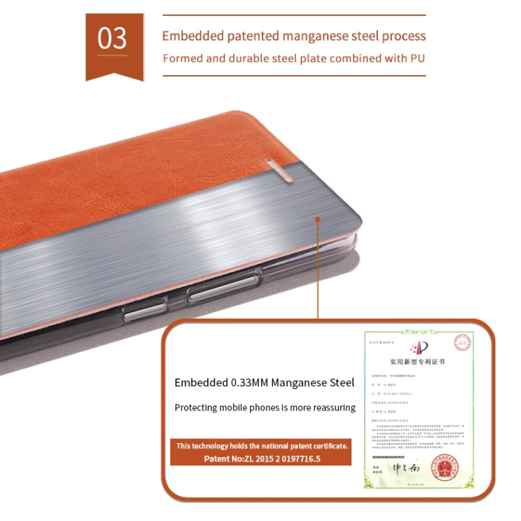 For Xiaomi Mi 10 MOFI Rui Series Classical Leather Embedded Steel Plate All-inclusive Horizontal Flip PU Leather Case