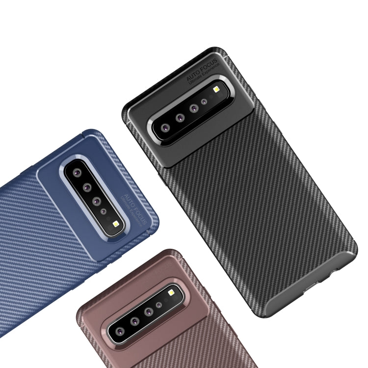 For LG V60 ThinQ 5G Carbon Fiber Texture Shockproof TPU Case