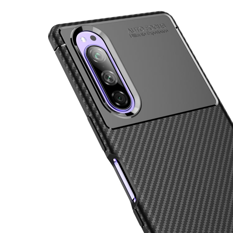 For Sony Xperia 1 II Carbon Fiber Texture Shockproof TPU Case
