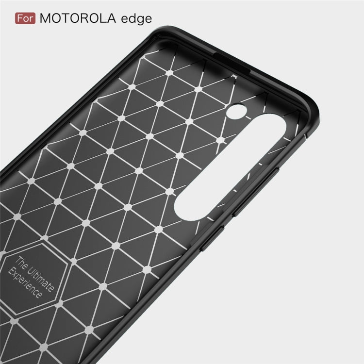 For Motorola Moto Edge Brushed Texture Carbon Fiber TPU Case