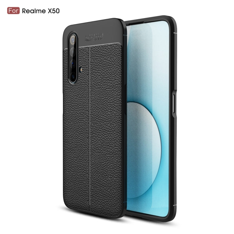 For OPPO Realme X50 Litchi Texture TPU Shockproof Case