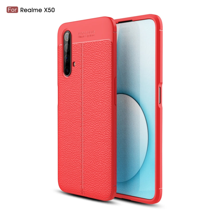 For OPPO Realme X50 Litchi Texture TPU Shockproof Case