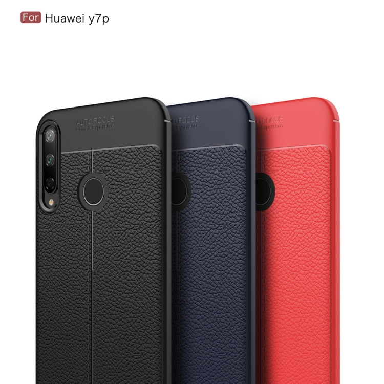 For Huawei Y7p Litchi Texture TPU Shockproof Case