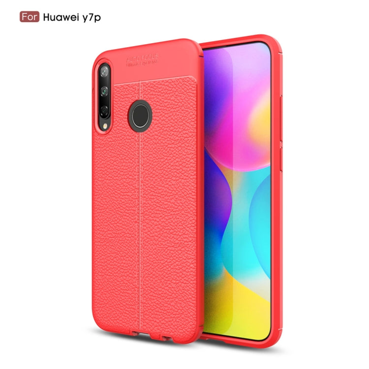 For Huawei Y7p Litchi Texture TPU Shockproof Case