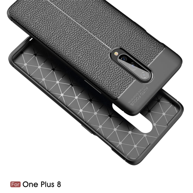 For OnePlus 8 Litchi Texture TPU Shockproof Case