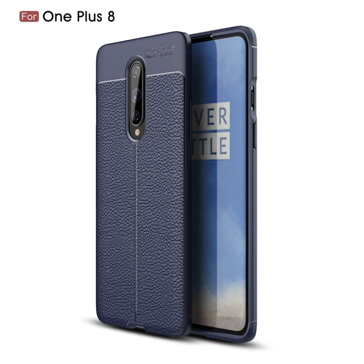For OnePlus 8 Litchi Texture TPU Shockproof Case