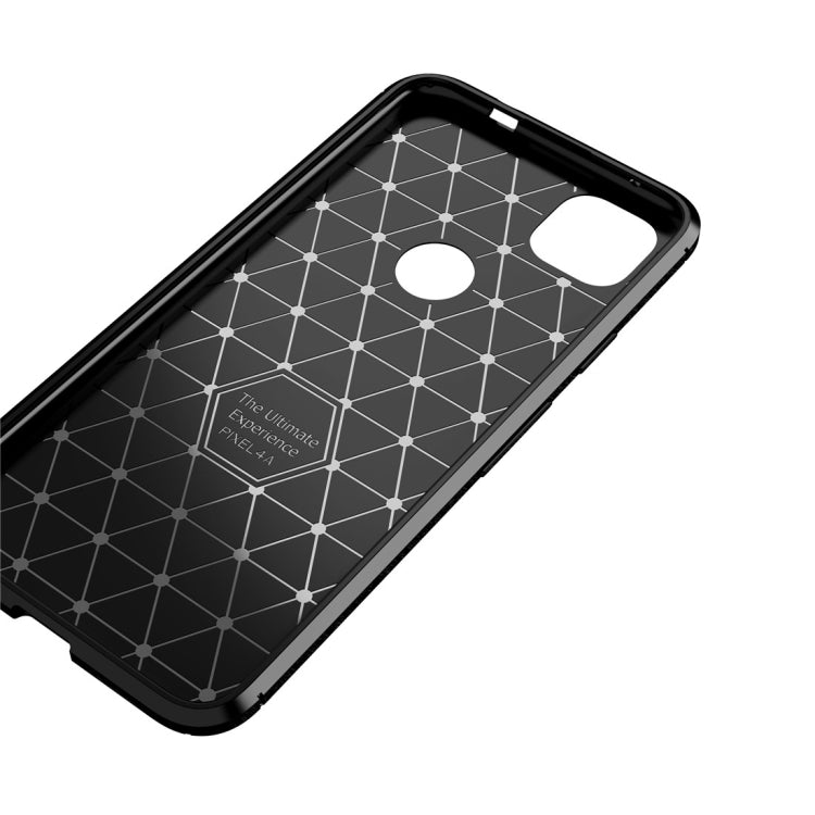 For Goolge Pixel 4a Beetle Series Carbon Fiber Texture Shockproof TPU Case
