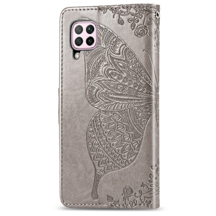 For Huawei Nova 6 SE Butterfly Love Flower Embossed Horizontal Flip Leather Case with Bracket / Card Slot / Wallet / Lanyard
