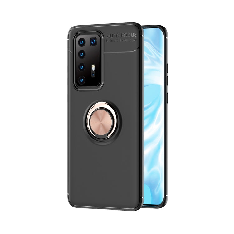 For Huawei P40 Pro Metal Ring Holder 360 Degree Rotating TPU Case