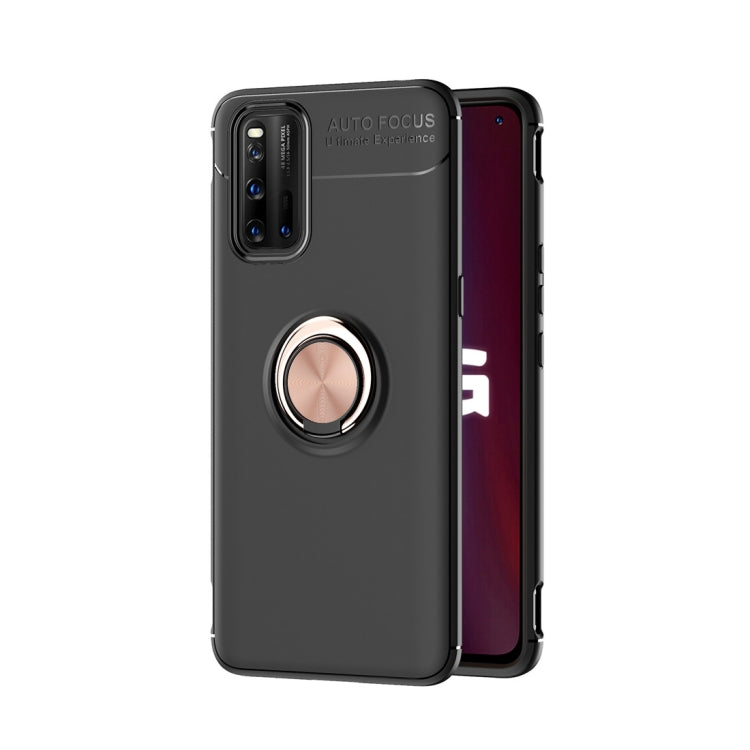 For Vivo IQOO3 Metal Ring Holder 360 Degree Rotating TPU Case