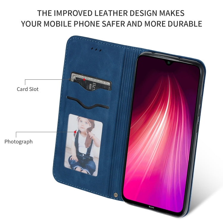 For Xiaomi Redmi Note 8T Retro Skin Feel Business Magnetic Horizontal Flip Leather Case