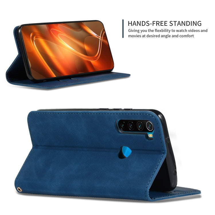 For Xiaomi Redmi Note 8T Retro Skin Feel Business Magnetic Horizontal Flip Leather Case
