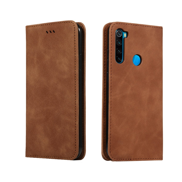 For Xiaomi Redmi Note 8T Retro Skin Feel Business Magnetic Horizontal Flip Leather Case