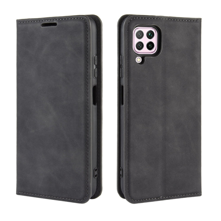 For Huawei nova 6 SE/ P40 Lite / nova 7i Retro-skin Business Magnetic Suction Leather Case with Holder & Card Slots & Wallet
