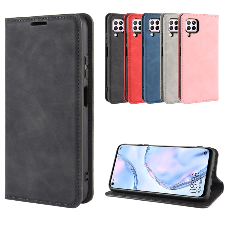 For Huawei nova 6 SE/ P40 Lite / nova 7i Retro-skin Business Magnetic Suction Leather Case with Holder & Card Slots & Wallet