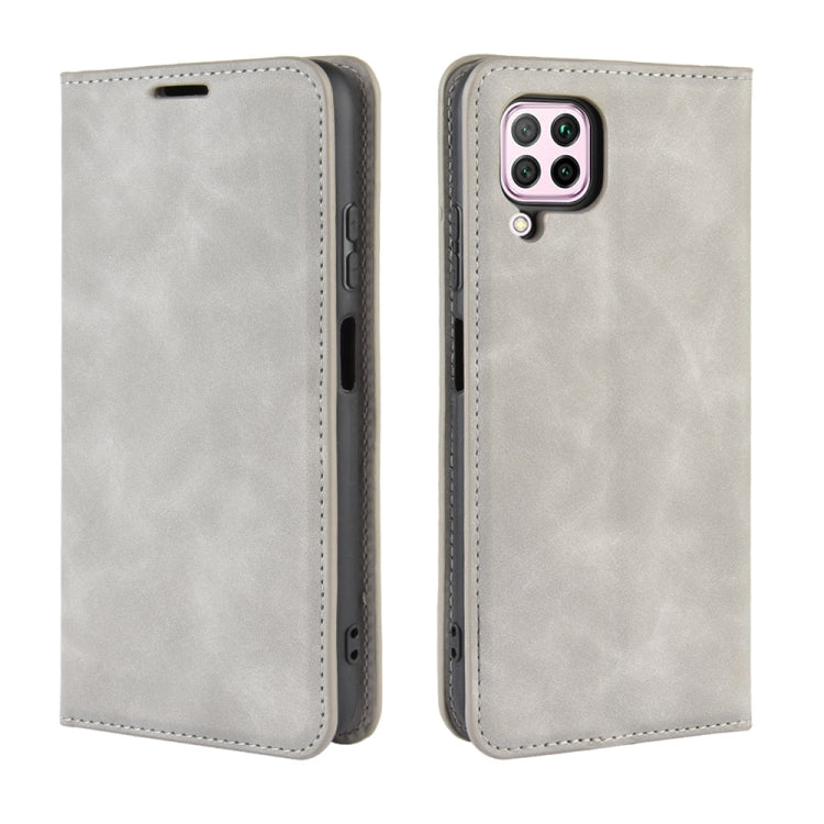 For Huawei nova 6 SE/ P40 Lite / nova 7i Retro-skin Business Magnetic Suction Leather Case with Holder & Card Slots & Wallet