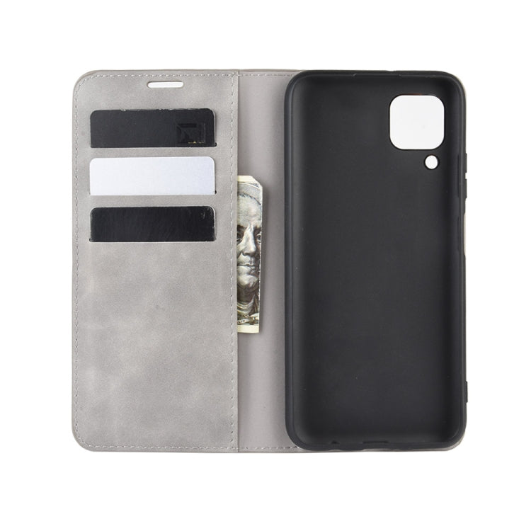 For Huawei nova 6 SE/ P40 Lite / nova 7i Retro-skin Business Magnetic Suction Leather Case with Holder & Card Slots & Wallet