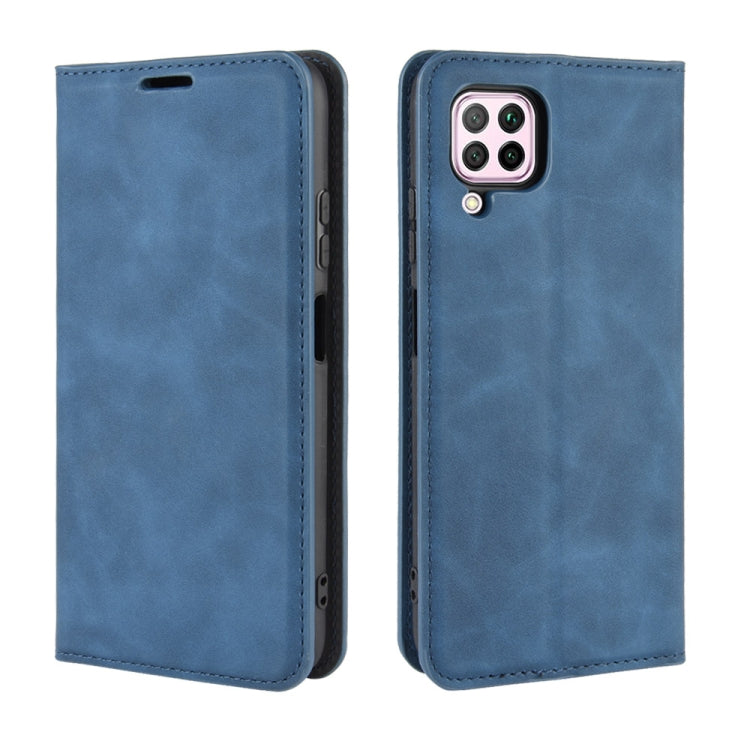 For Huawei nova 6 SE/ P40 Lite / nova 7i Retro-skin Business Magnetic Suction Leather Case with Holder & Card Slots & Wallet