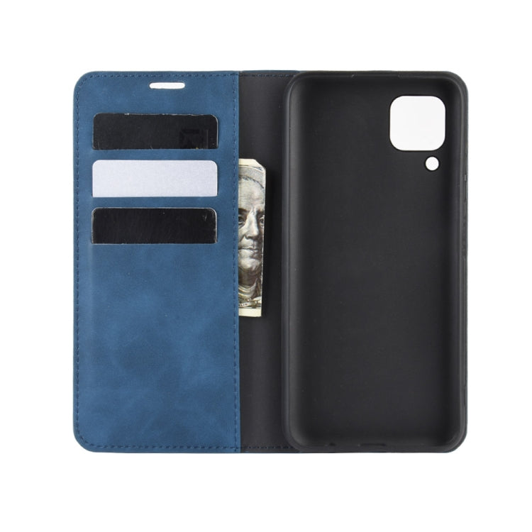 For Huawei nova 6 SE/ P40 Lite / nova 7i Retro-skin Business Magnetic Suction Leather Case with Holder & Card Slots & Wallet