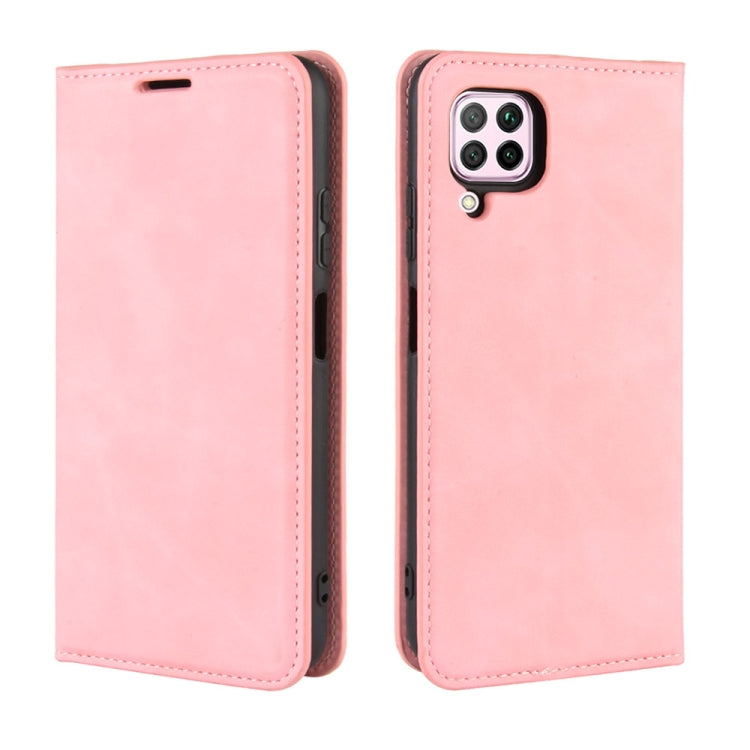 For Huawei nova 6 SE/ P40 Lite / nova 7i Retro-skin Business Magnetic Suction Leather Case with Holder & Card Slots & Wallet