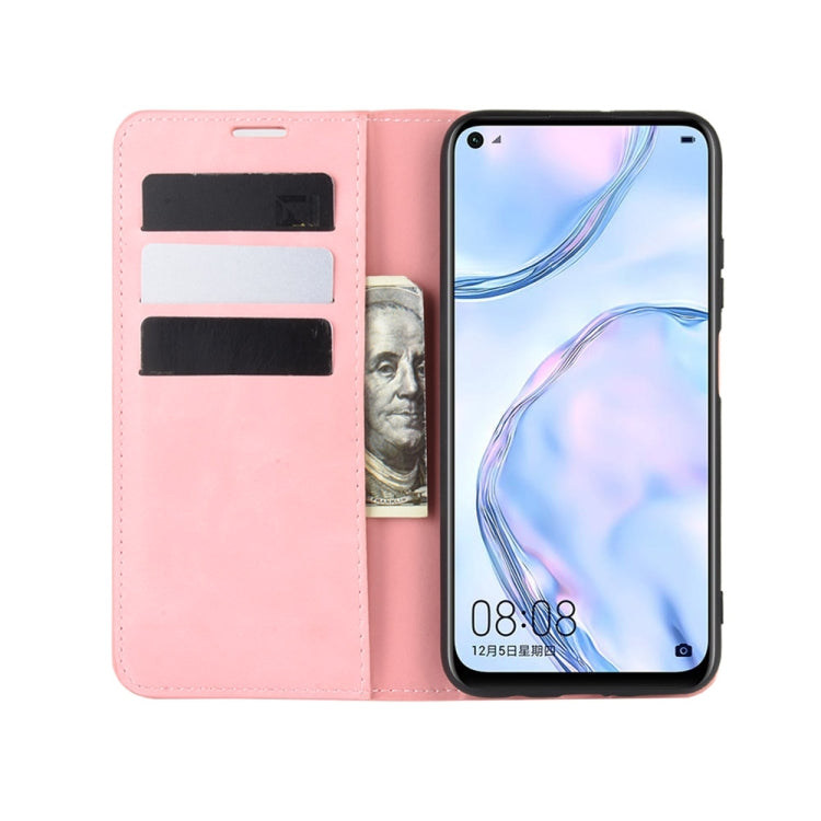 For Huawei nova 6 SE/ P40 Lite / nova 7i Retro-skin Business Magnetic Suction Leather Case with Holder & Card Slots & Wallet