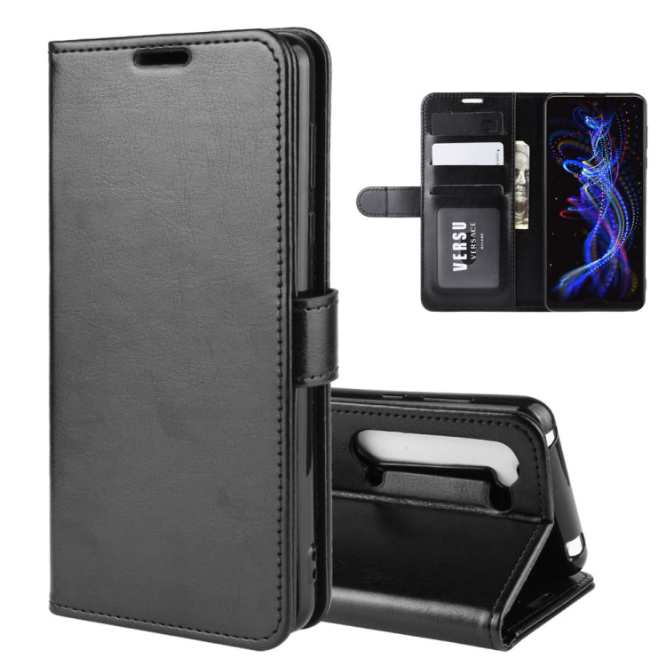 For Sharp Aquos R5G R64 Texture Single Horizontal Flip Protective Case with Holder & Card Slots & Wallet& Photo Frame