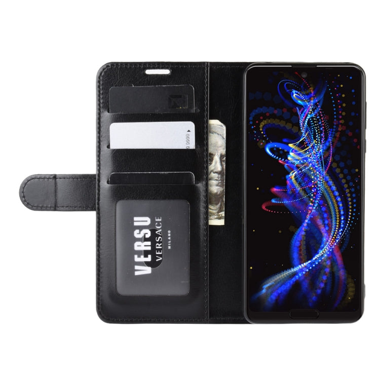 For Sharp Aquos R5G R64 Texture Single Horizontal Flip Protective Case with Holder & Card Slots & Wallet& Photo Frame