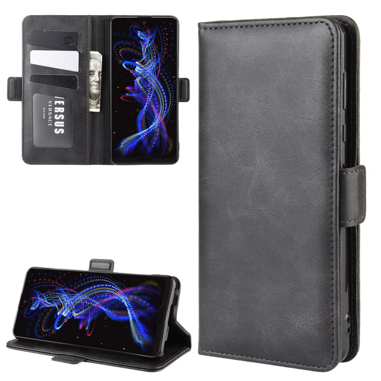 For Sharp Aquos R5G Dual-side Magnetic Buckle Horizontal Flip Leather Case with Holder & Card Slots & Wallet