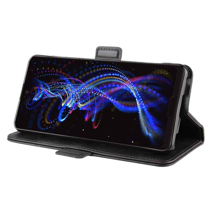 For Sharp Aquos R5G Dual-side Magnetic Buckle Horizontal Flip Leather Case with Holder & Card Slots & Wallet