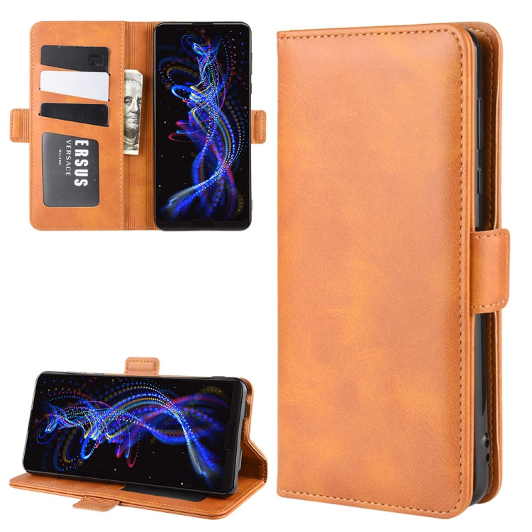 For Sharp Aquos R5G Dual-side Magnetic Buckle Horizontal Flip Leather Case with Holder & Card Slots & Wallet