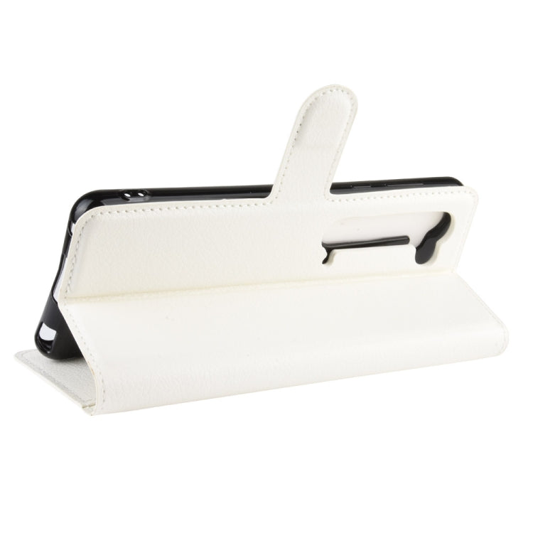 For Sharp Aquos R5G Litchi Texture Horizontal Flip Protective Case with Holder & Card Slots & Wallet