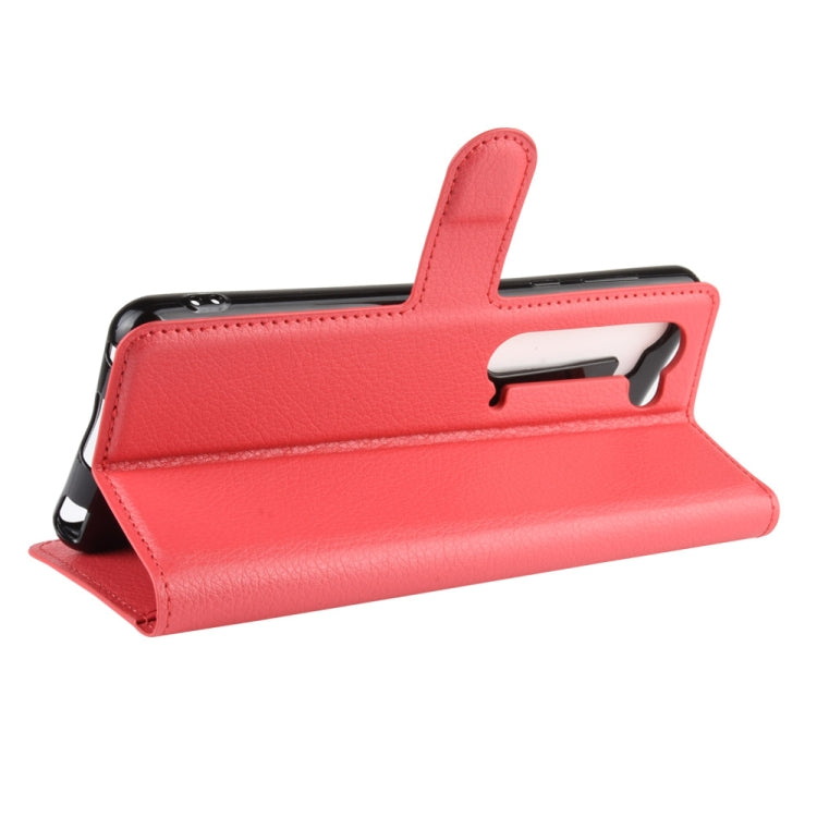 For Sharp Aquos R5G Litchi Texture Horizontal Flip Protective Case with Holder & Card Slots & Wallet